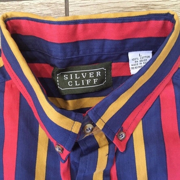 Vintage Striped Shirt Size Large - Picture 2 of 6